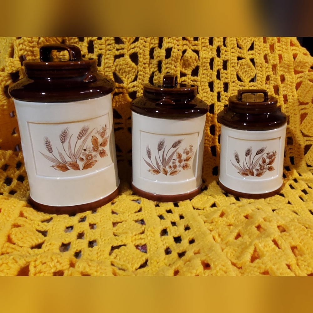 3 vintage sears kitchen canister